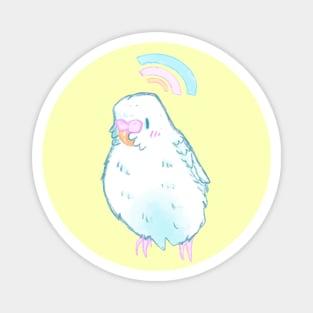 Sweet White Budgie Magnet